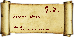 Telbisz Mária névjegykártya